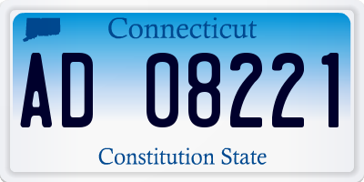 CT license plate AD08221