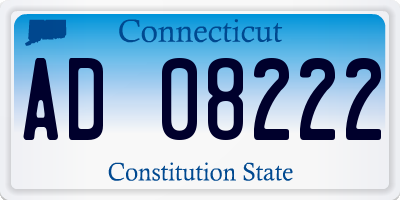 CT license plate AD08222