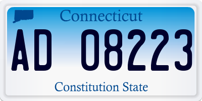 CT license plate AD08223
