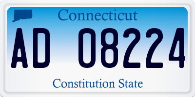 CT license plate AD08224