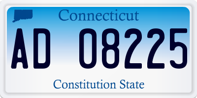 CT license plate AD08225