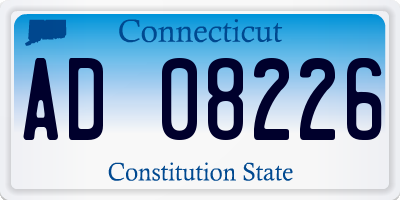 CT license plate AD08226