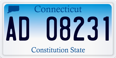 CT license plate AD08231