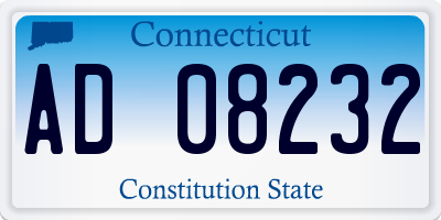 CT license plate AD08232