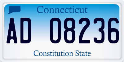 CT license plate AD08236