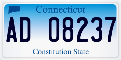 CT license plate AD08237