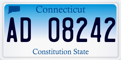 CT license plate AD08242