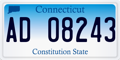 CT license plate AD08243
