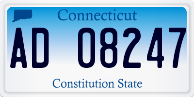 CT license plate AD08247