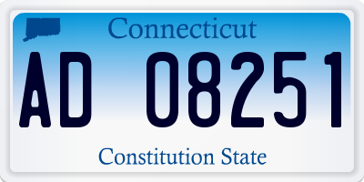 CT license plate AD08251