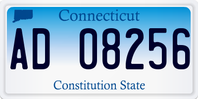 CT license plate AD08256