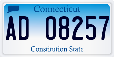 CT license plate AD08257