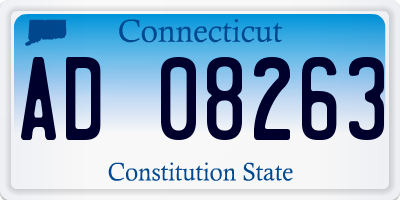 CT license plate AD08263