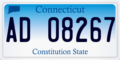 CT license plate AD08267