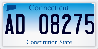 CT license plate AD08275