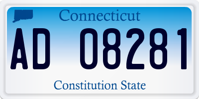 CT license plate AD08281