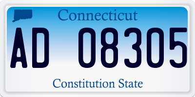 CT license plate AD08305