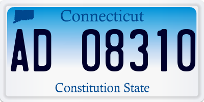 CT license plate AD08310