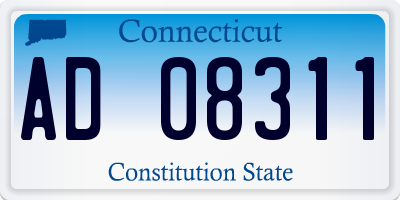 CT license plate AD08311
