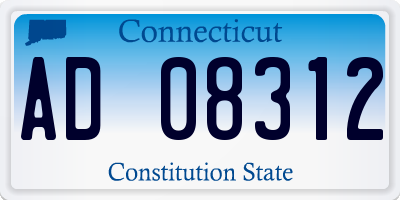 CT license plate AD08312