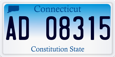 CT license plate AD08315