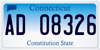 CT license plate AD08326