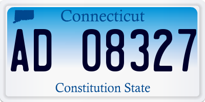 CT license plate AD08327