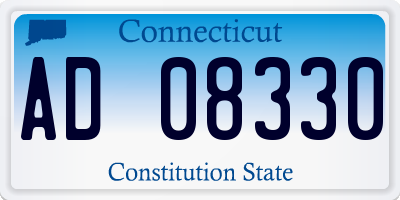 CT license plate AD08330