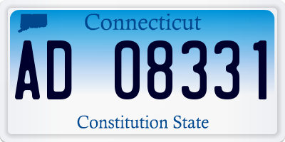 CT license plate AD08331