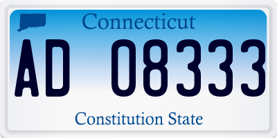 CT license plate AD08333
