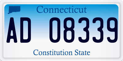 CT license plate AD08339
