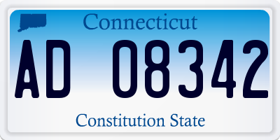 CT license plate AD08342