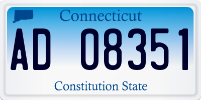 CT license plate AD08351