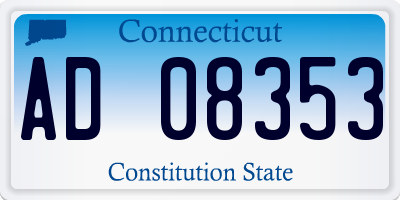 CT license plate AD08353