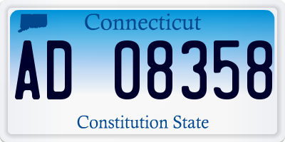 CT license plate AD08358