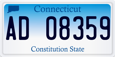 CT license plate AD08359