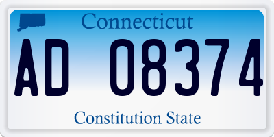CT license plate AD08374