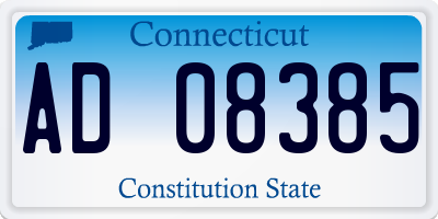 CT license plate AD08385