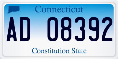 CT license plate AD08392