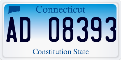 CT license plate AD08393