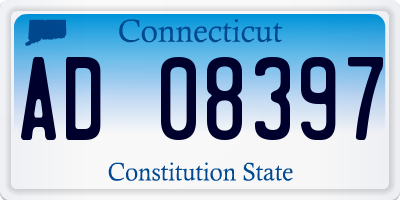 CT license plate AD08397