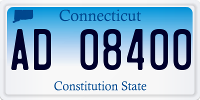 CT license plate AD08400