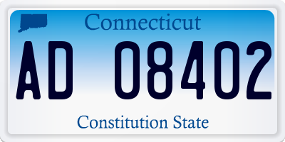CT license plate AD08402