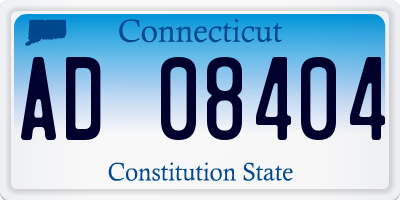 CT license plate AD08404
