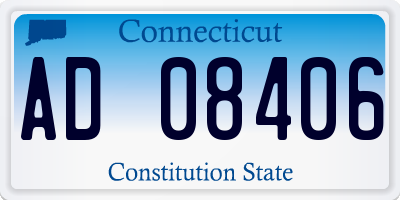 CT license plate AD08406