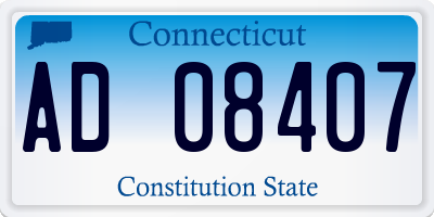 CT license plate AD08407