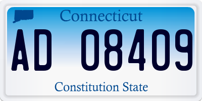 CT license plate AD08409