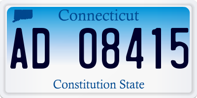 CT license plate AD08415