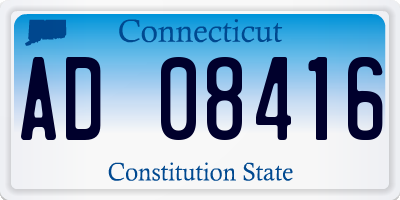CT license plate AD08416