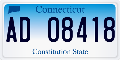 CT license plate AD08418